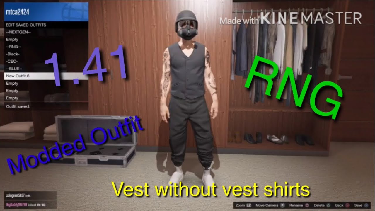 GTA 5 online how to wear vests without shirts ( ps4 & xbox one ) YouTube
