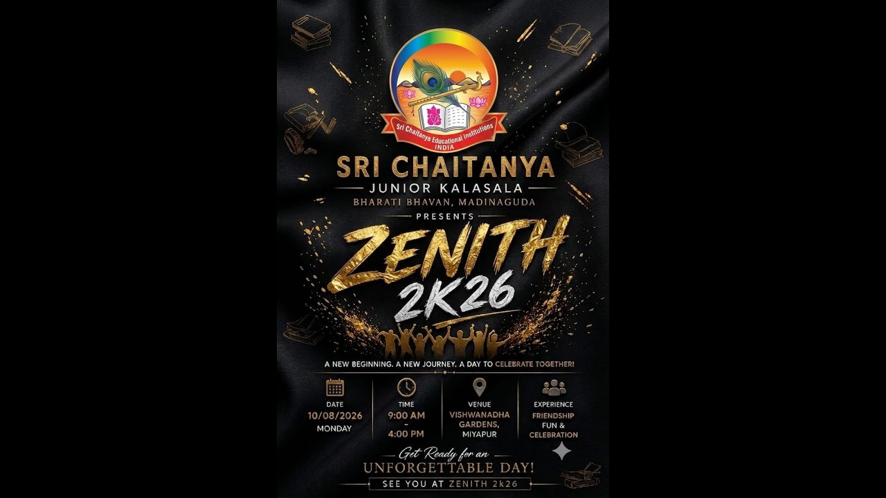 Sri Chaitanya Junior Kalasala || ZENITH 2K26 ||
