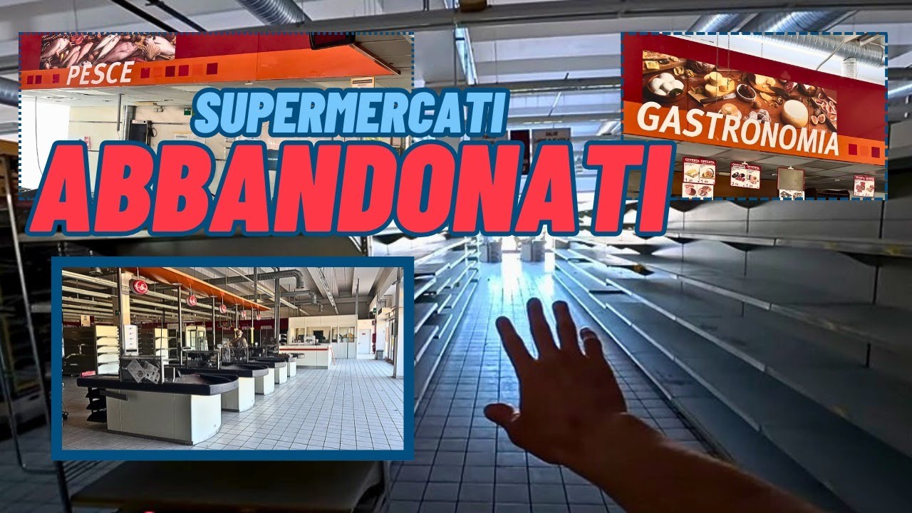 Enorme Supermercato Carrefour abbandonato - tutto lasciato al suo interno