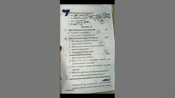 ICSE class 6, Previous year question paper of Computer