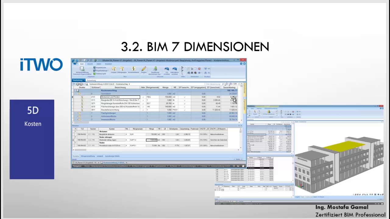 10. BIM BIM 5D mit ITwo und Revit Beispiel (Deutsch) YouTube