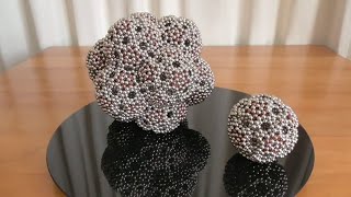 Bubble Cluster Of Stars | Tutorial | 1140/6840 Magnetic Balls
How to build another bubble cluster design I came up with recently. This one uses a star-like subunit of 5 modified triple hexagon rings held in place by a single pentagonal ring of 5 balls.
Each star subunit uses 5 × 3 × 6 + 5 = 95 magnetic balls.
12 of these subunits link easily together to make a small sphere of 12 × 95 = 1140 balls.
72 of these star subunits forming 12 hemispheres of 6 units each are required for the larger bubble cluster shape: a total of 6 × 12 × 95 = 6840 neodymium magnetic balls.
These subunits have the right angles of connection to fit easily and quickly together, so the larger construction of 12 hemispheres is quite easy to build, as long as you have enough balls to complete it.
#ledwatchman #Neocube #Neoballs #Nanodots #ZenMagnets #Speks #Buckyballs #NingoBalls #CyberCube #howto
Music track is Song of Sadhana by Jesse Gallagher, from the YouTube free music library. Bubble Cluster Of Stars | Tutorial | 1140/6840 Magnetic Balls
