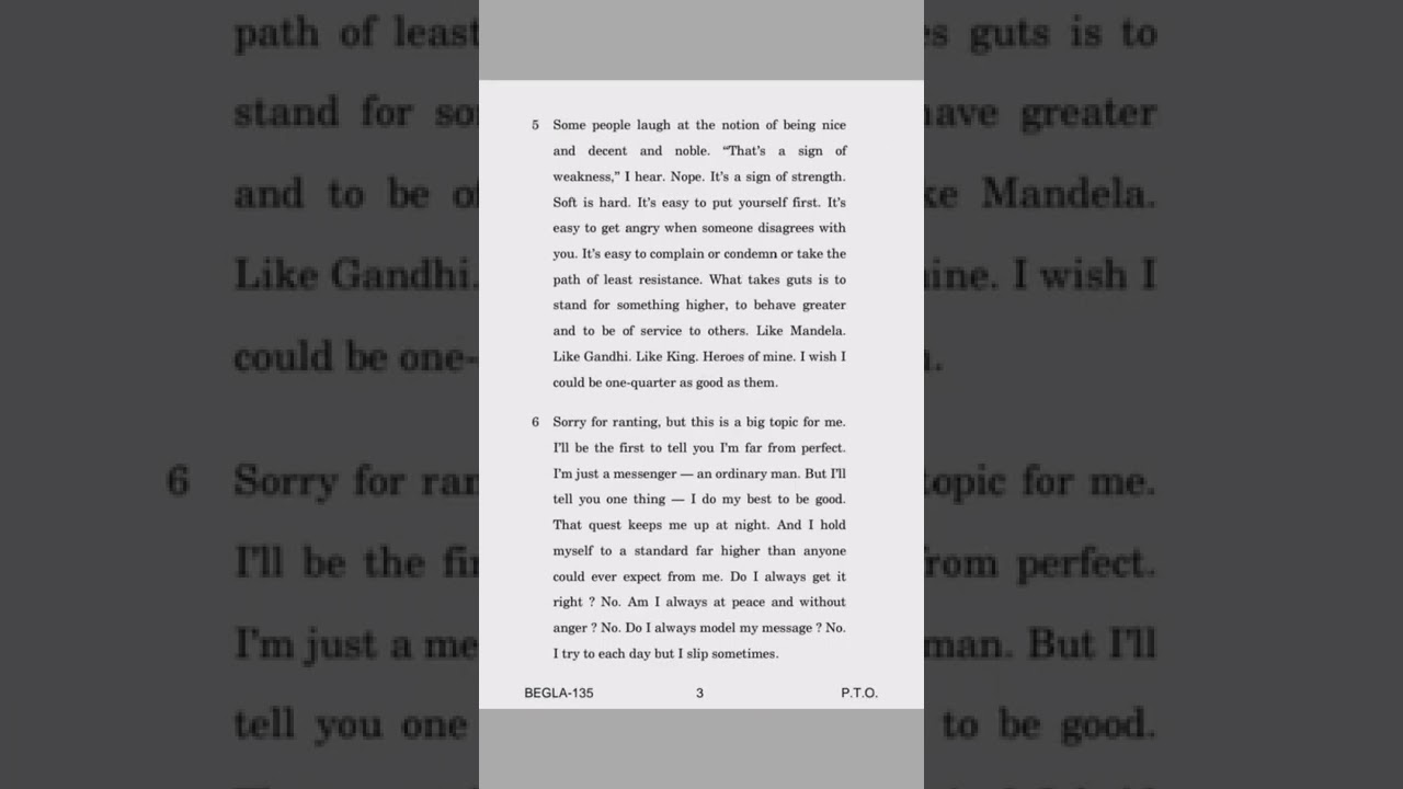 BEGLA-135 December 2021 Question Paper