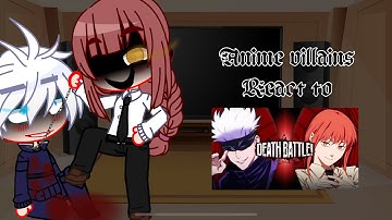 Anime villains react to Gojo vs Makima||@deathbattle||