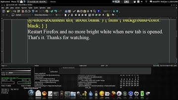 Change New Tab Backround To Black Firefox 4 Arch GNU / Linux