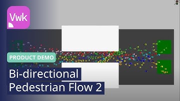 Bi-directional Pedestrian Flow 2 | PTV Viswalk | Product Demo