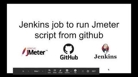 Jenkins job to run Jmeter script from GitHub