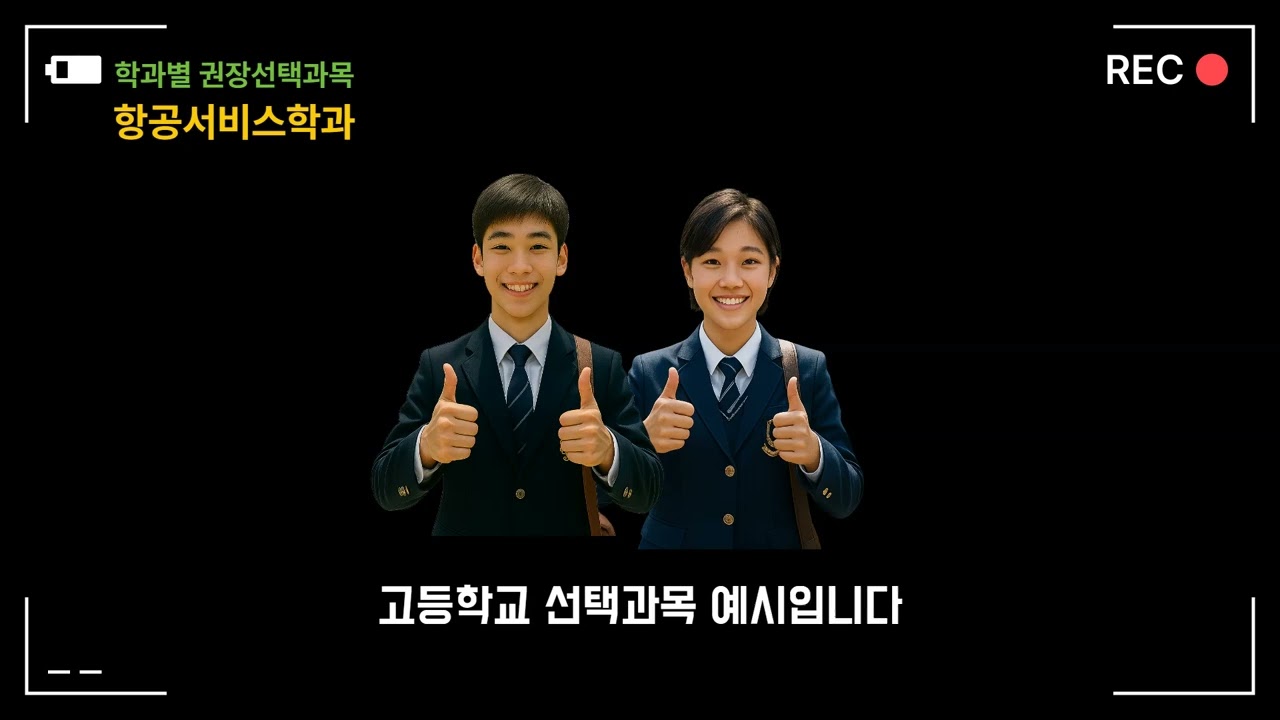 항공서비스학과 권장선 택과목 안내