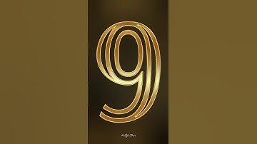 Golden Countdown | 9 to 0 with Voice 🎤✨ #timer #shorts