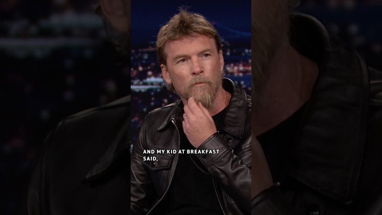 #SamWorthington grew a beard because he’s “unemployed” 🤣 #FallonTonight