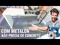 BANCADA DE PORCELANATO ESTRUTURADO EM PERFIL DE METALON - SEM CONCRETO - FAÇA VOCÊ MESMO