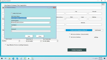 Speed Plus 9.0: How to Create a Company with SQL Server Database as Backend.