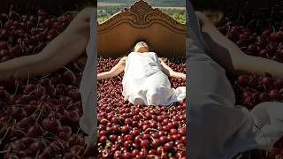 Relax on a Cherry Bed 🍒 | 4K ASMR Visual Journey 🎧 #asmr #sleepsounds #asmrsounds #asmrvideo