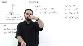 Celebrity 1-D Projectile Motion Example 3 Profile