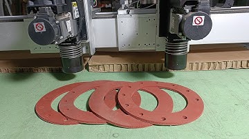 Silicone Foam Gasket Cutting Machine | Double-Head Oscillating Knife Cutting Machine