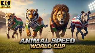 Epic Animal Race Cheetah Vs Tiger Vs Lion Vs Greyhound Ultimate Speed World Cup 2025