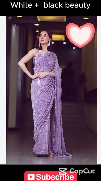 Pakistani Divas in Black & White Sarees 😍| Hania Amir, Iqra Aziz, Sajal Ali & More | #Shorts #viral