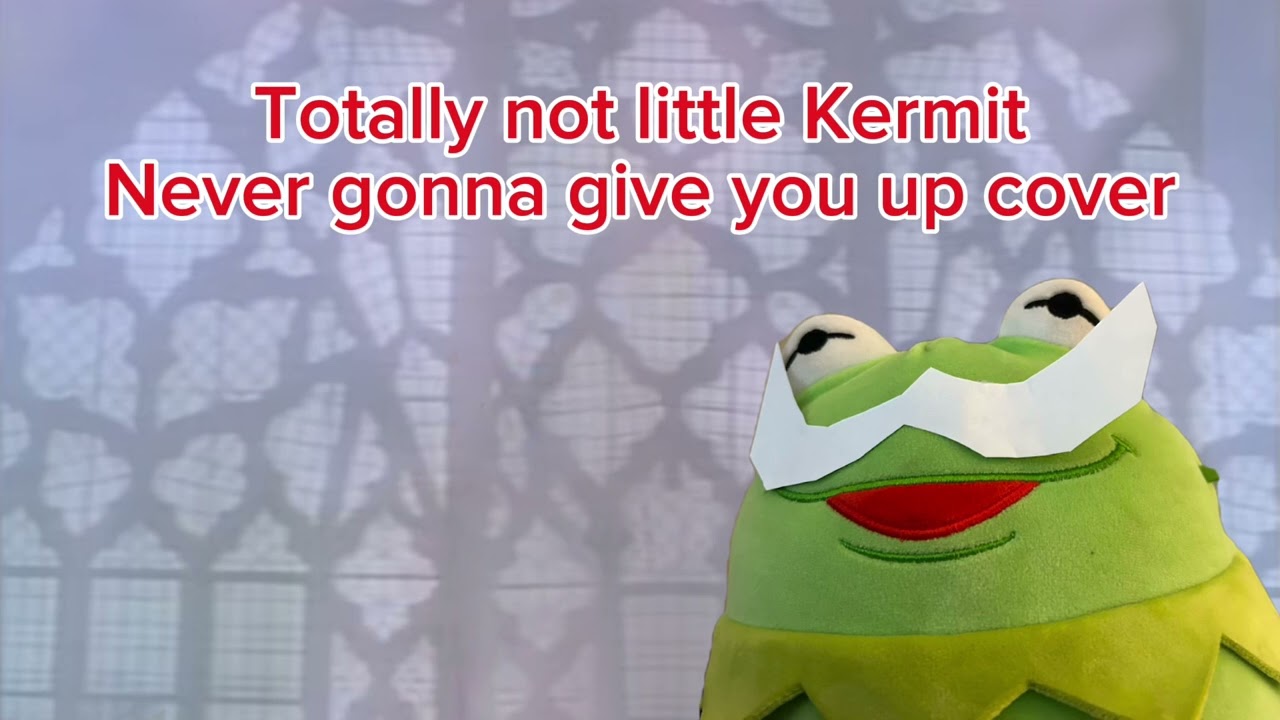 Totally not little Kermit: never gonna give you up cover