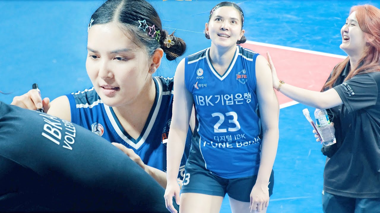 폰푼 경기후 팬서비스💙IBK Altos Volleyball Korea พรพรรณ เกิดปราชญ์ วอลเลย์บอลลีก