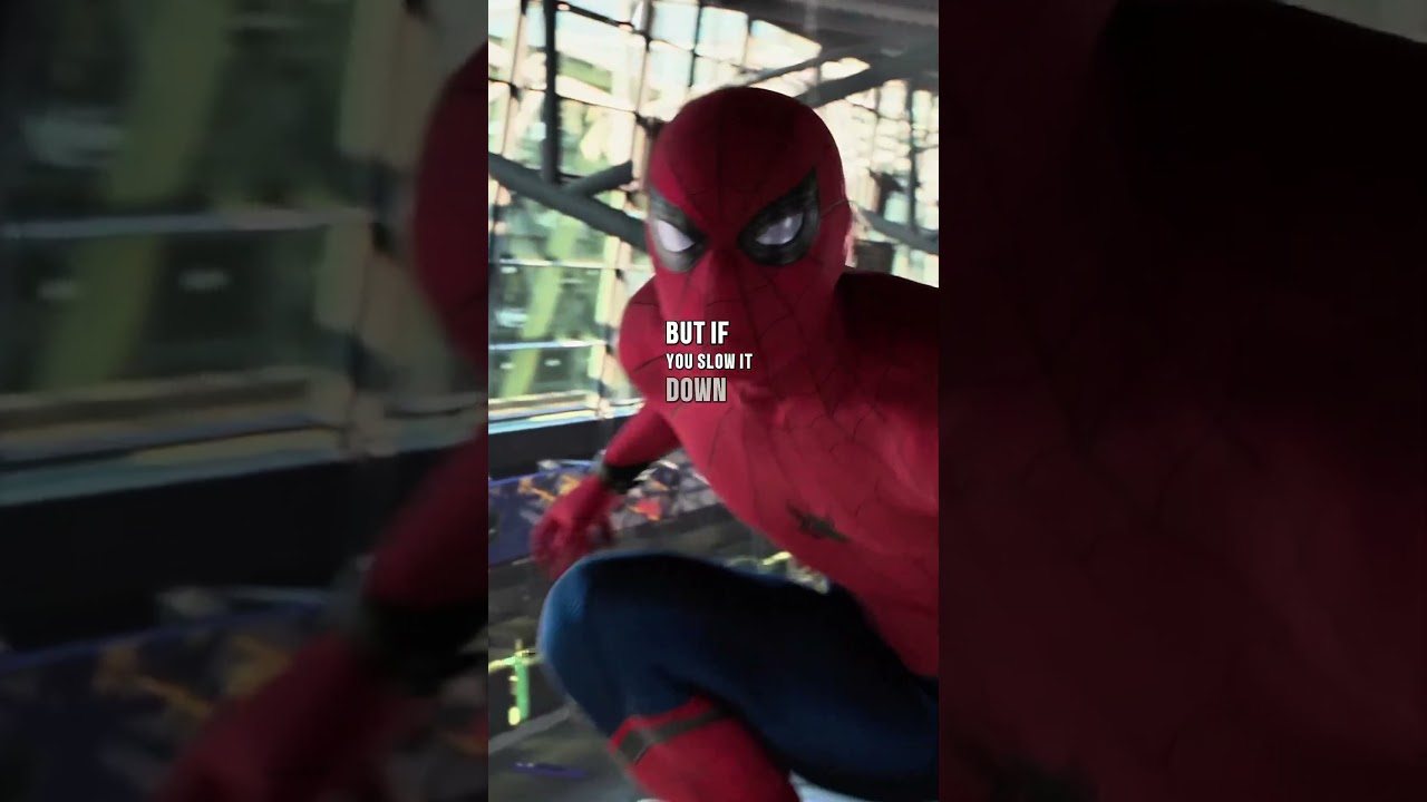 Spidey sense is visible in the airport battle 