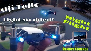 dji Tello-LED Light Modded! Night Flight!! Gamesir T1d remote control