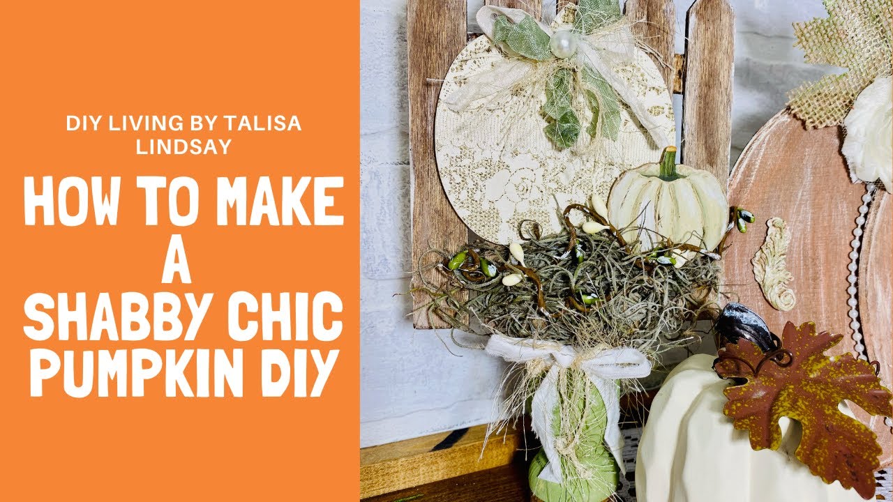 How to Make a Shabby Chic Pumpkin DIY - YouTube