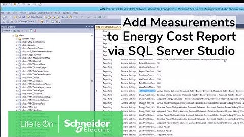 Adding Measurements to Energy Cost Report via Direct Edit in SQL Studio | Schneider Electric Support