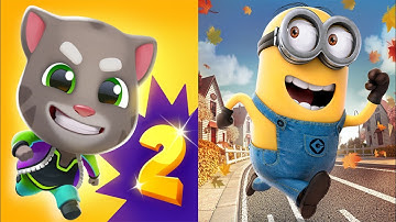 Talking Tom Gold Run 2 vs Minion Rush: infinite run game - Gameplay HD 2021 (Android/iOS) Candy Play