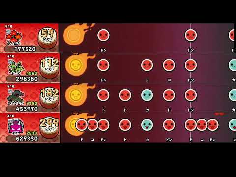 【太鼓の達人 NS2】残響散歌【全難易度同時再生】