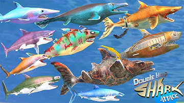 Double Head Shark Attack - Multiplayer - All Sharks Unlocked - Android Gameplay [FHD]