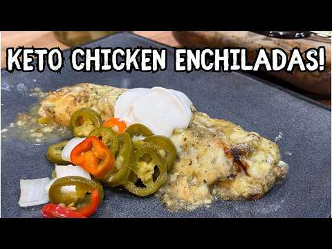 Keto Chicken Enchiladas - Only 6g TOTAL Carbs and 27g Protein