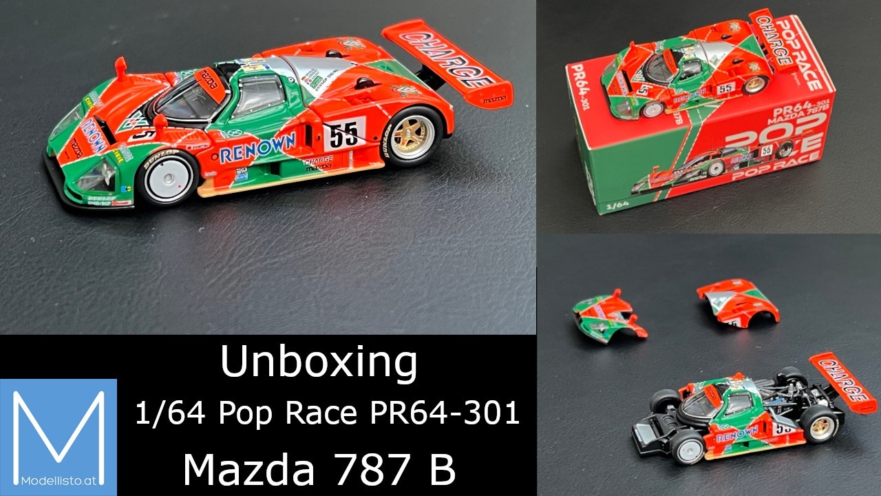 Unboxing 1/64 Pop Race PR64-301 Mazda 787B - YouTube