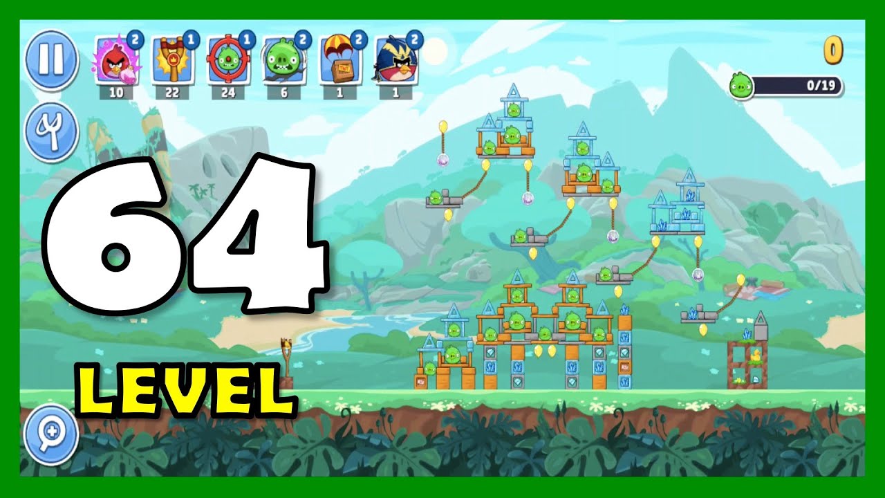 Angry Birds Friends Level 64 Floor 21 NO POWER UP walkthrough