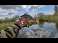 Перші весняні окуні на мікрорічці. The first spring perch on the micro-river.