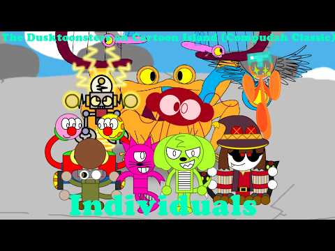 The Dusktoonsters on Cartoon Island Compudah Classic Individuals - Credits:
@Compudah 
@TealFellow 
@RandomnessMSM 
@hiitssilllylol 
@Themicrosoftpaintguy 
@grabbertheexcavator 
@NeptuneDisney27 
@FunnyLookingBomb 
C2A
