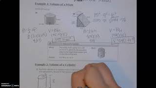 12-4 Volume of Prisms and Cylinders