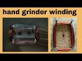 Angle grinder field coil winding.