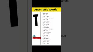 A to Z Antonyms #shortsfeed #english #vocabs #onedayexams #vocabulary #vocabbatch #shortvideo #words