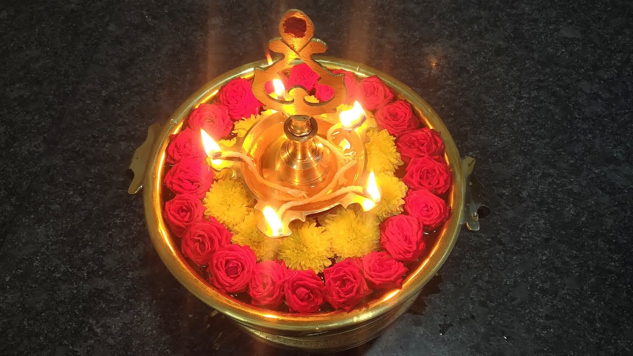 Navaratri decor ideas Uruli flower decoration Floating flower decor