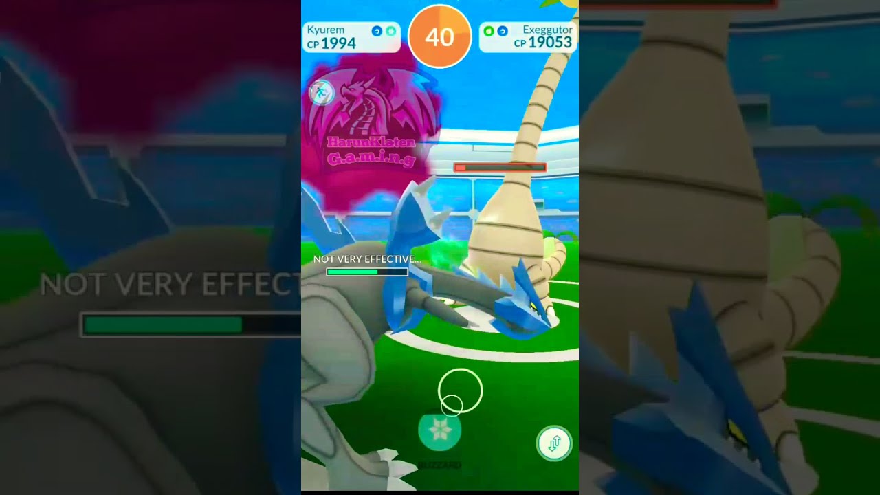 6 Kyurem(Solo Raid T3) Vs Alola Exeggutor In Raid (Boost/Sunny) Pokemon Go||