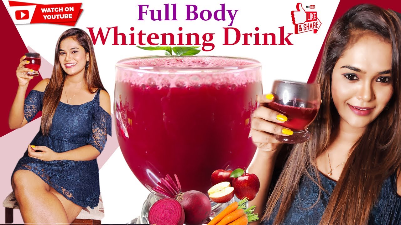 Skin whitening drink only 3 ingredients full body whitening drink l