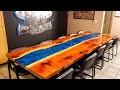 Building a redwood river table for a fire station