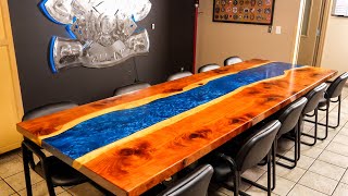 Building a Redwood River Table for a Fire Station