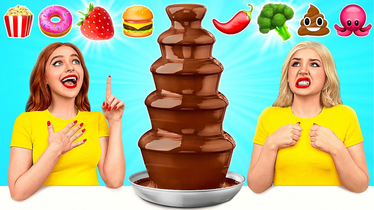 Chocolate Fountain Fondue Challenge | Funny Food Situations by Multi DO ...