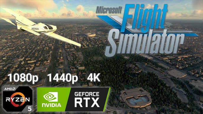 Microsoft Flight Simulator 2020, RTX 3060, Ryzen 7 5800X, 4K - 1440p -  1080p