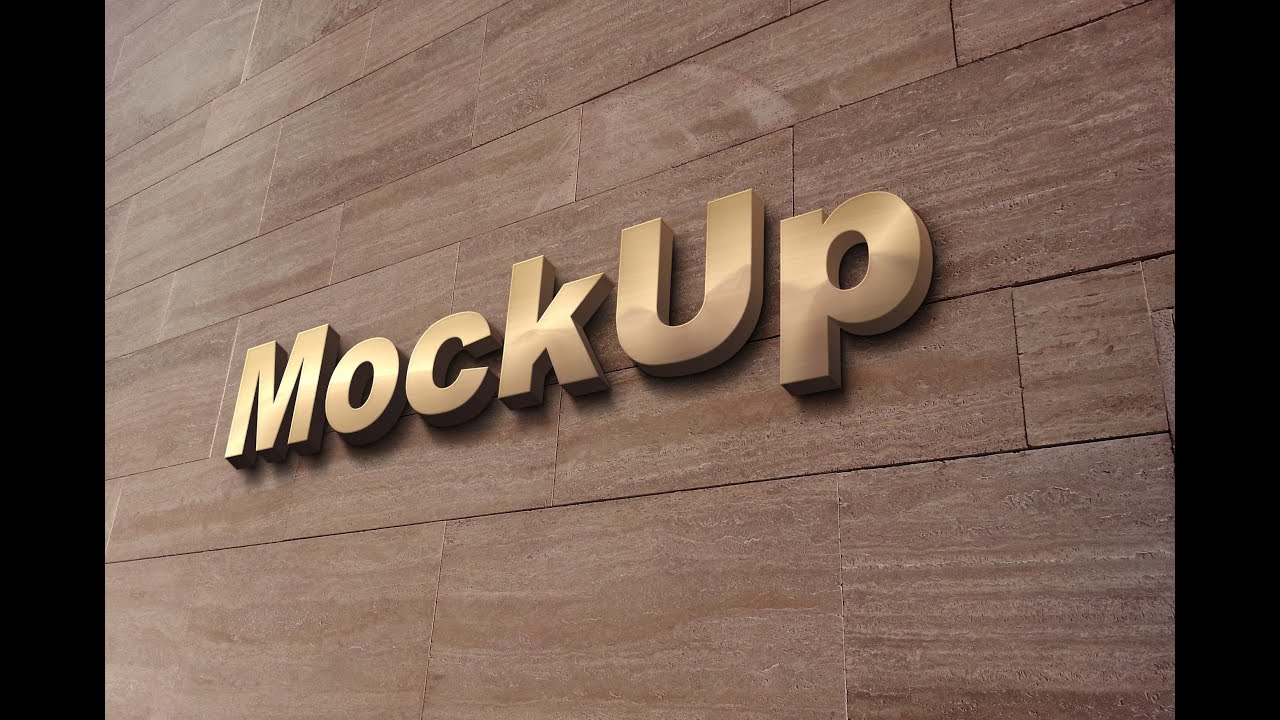 Download How to make a 3D wall logo mockup By James Bond - YouTube