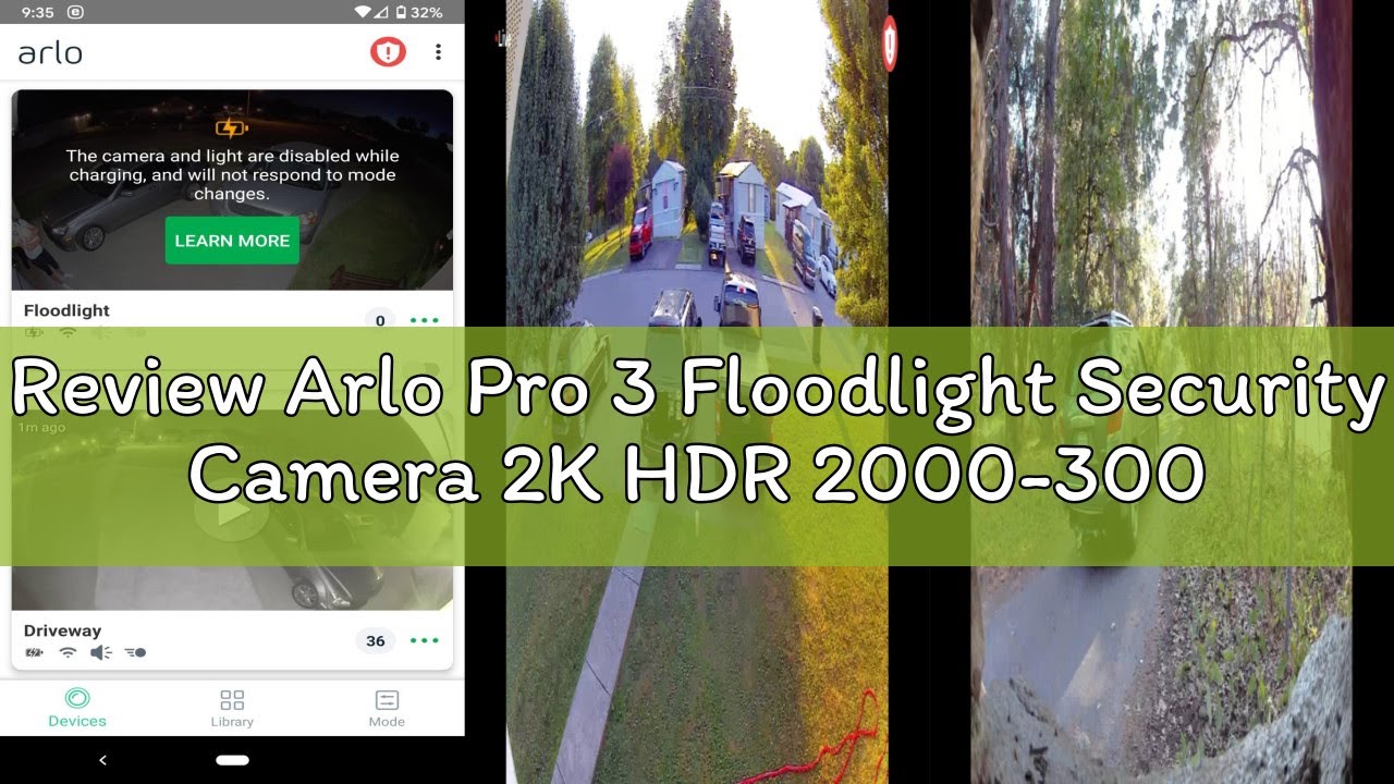 Review Arlo Pro 3 Floodlight Security Camera 2K HDR 2000-3000 Lumens | Wire-Free | Protect Driveways