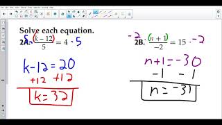 Sect 2-4 Solving Multi-Step Equations