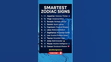 Smartest Zodiac Signs #zodiac #smart #astrology #shorts #horoscope