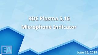 KDE Plasma 5.16 Microphone Indicator Icon